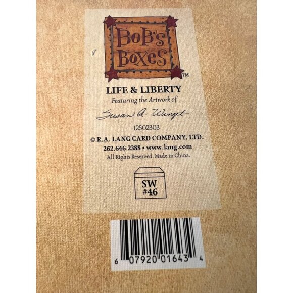 BOB'S BOXES "Life & Liberty" Memento Box Photos Letters Susan Winget Artwork - Picture 15 of 16